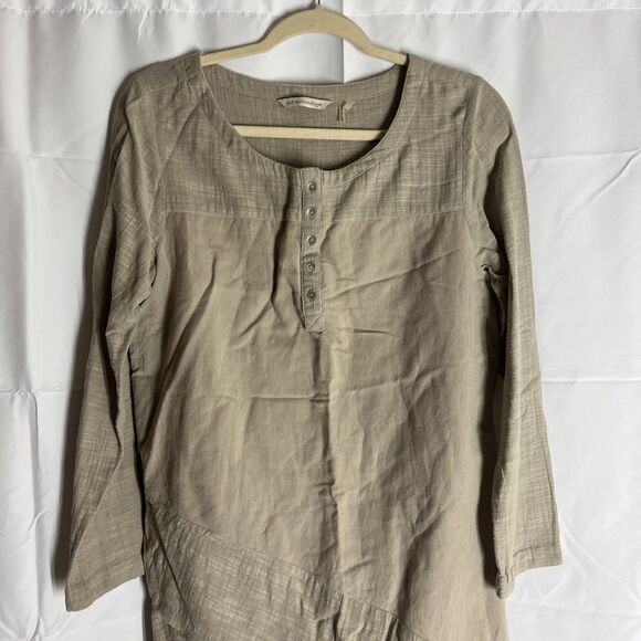 SOFT SURROUNDINGS Linen Cotton Button Up Top Women's Sz XS Resort Boho - Picture 2 of 13